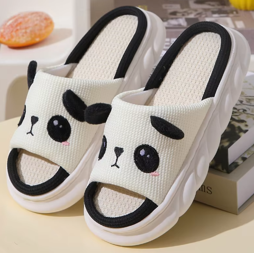 Cozy Panda Womens Slides